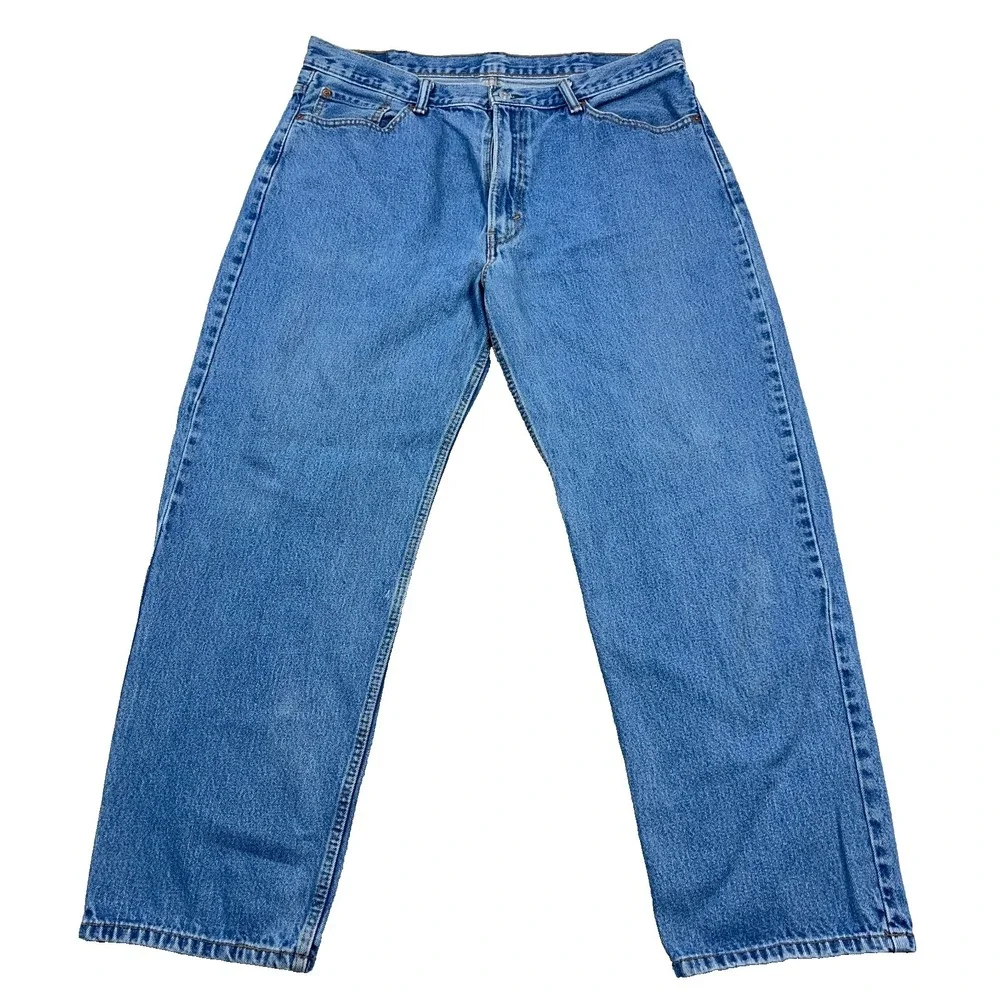 Vintage Y2K Levis 550 Jeans Men 38x29 Relaxed Fit Straight Leg Med Wash Adult